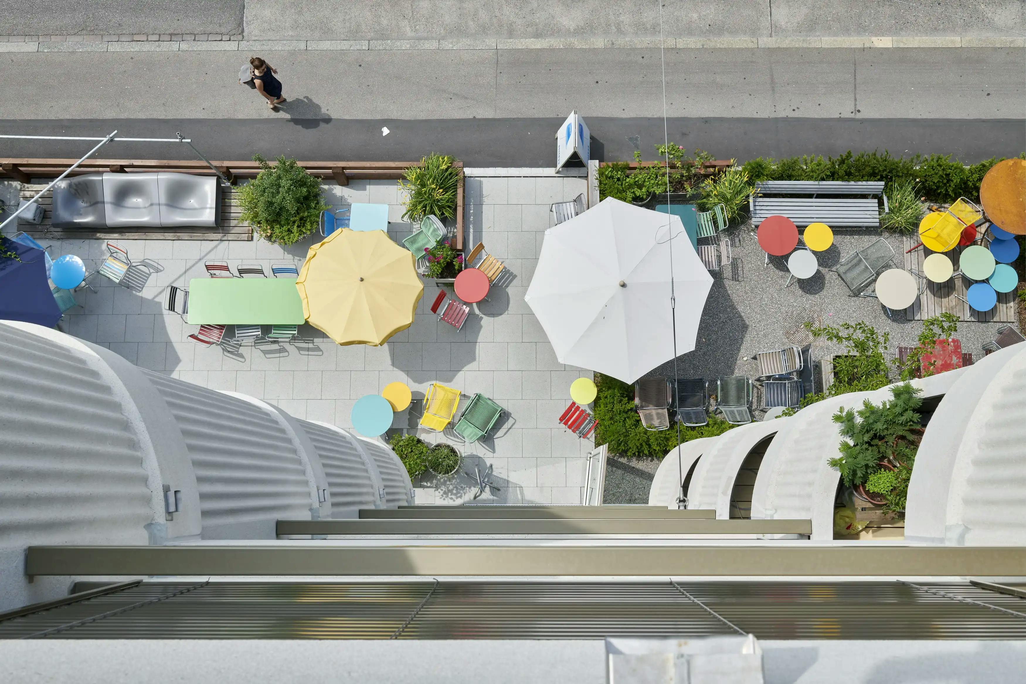 Hohlstrasse, Zürich, Garten von Oben