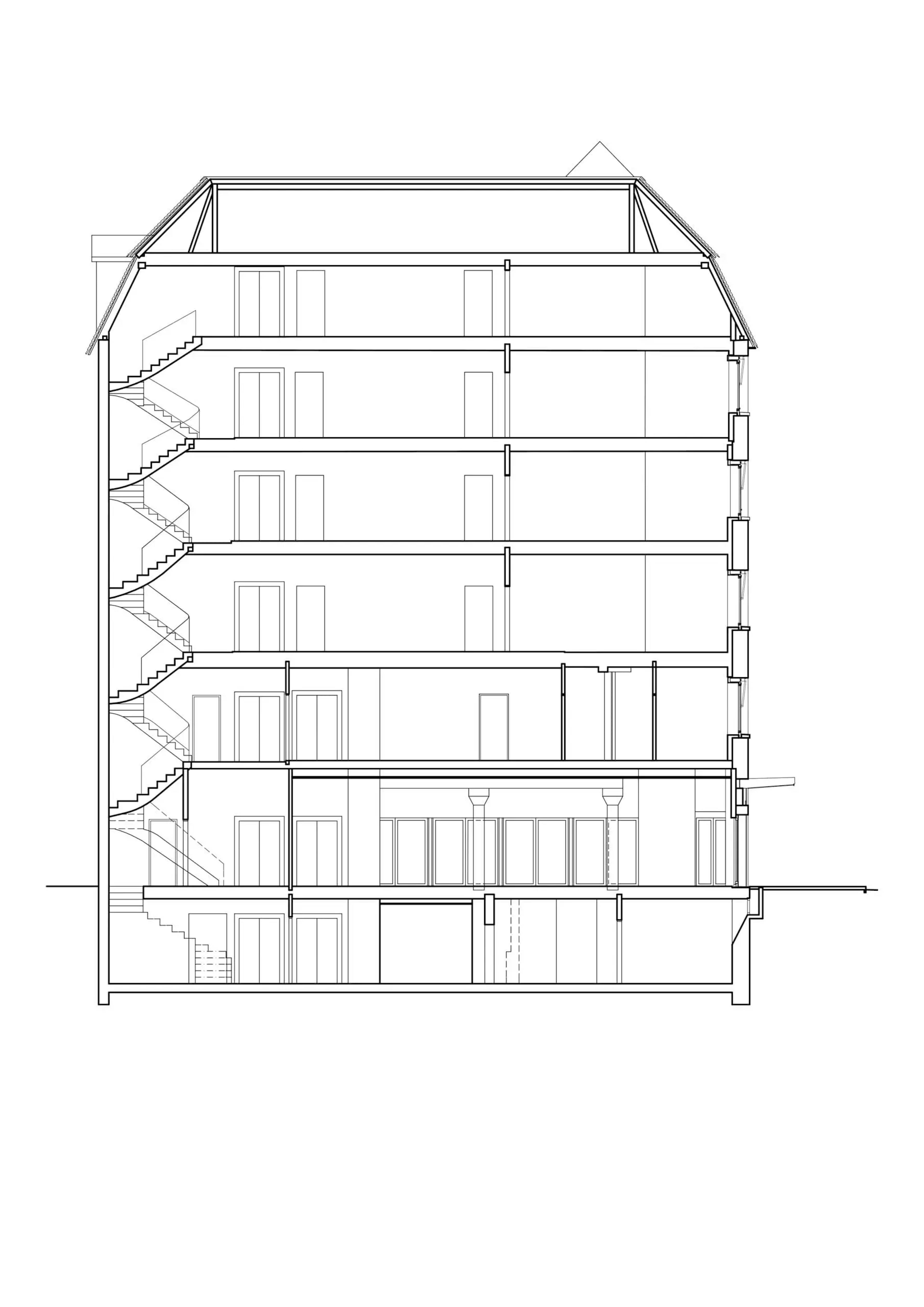 Seefeldstrasse, Zürich, Querschnitt Plan