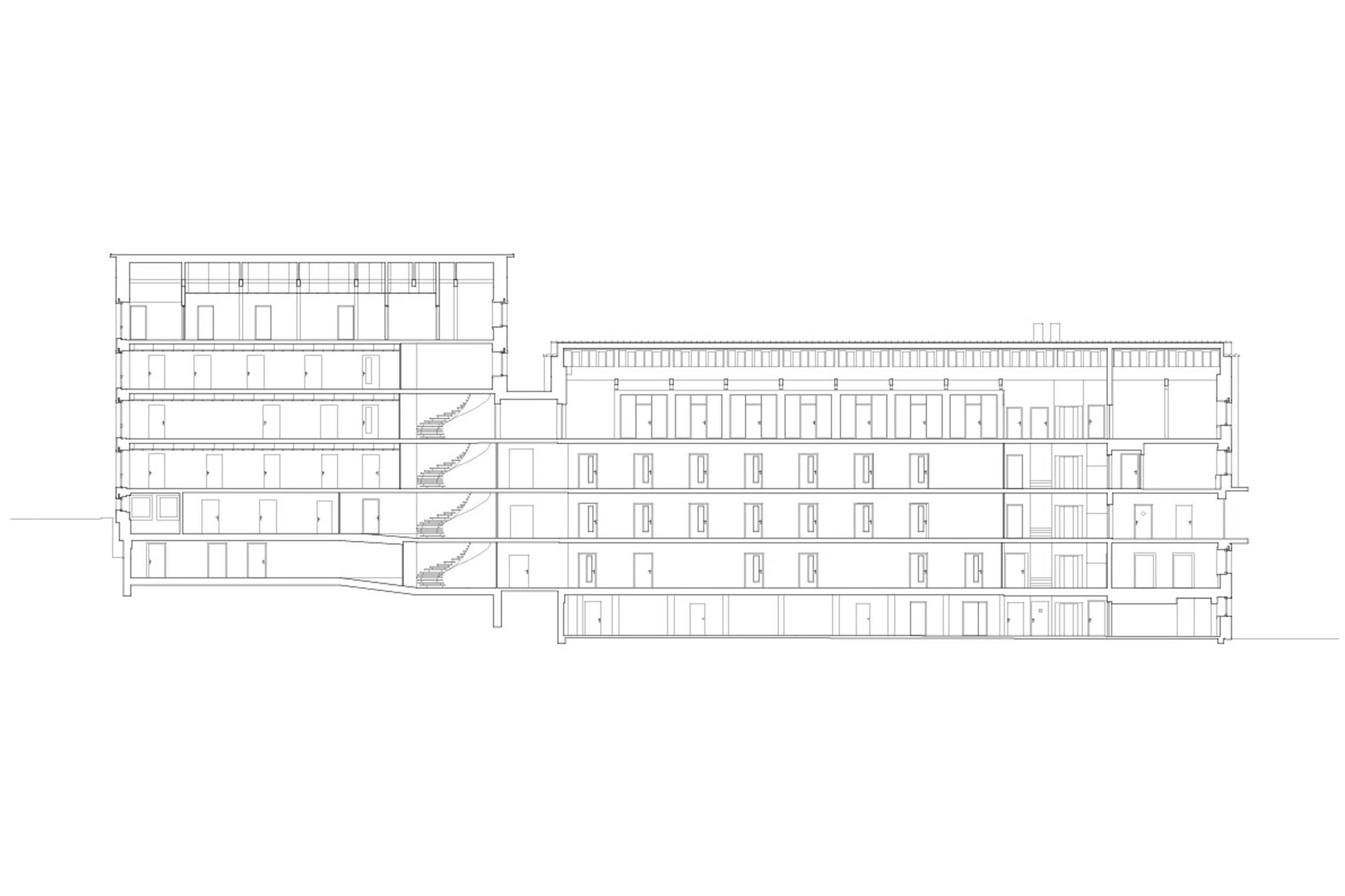 Forschungsanstalt WSL, Birmensdorf, seitliche Ansicht Plan