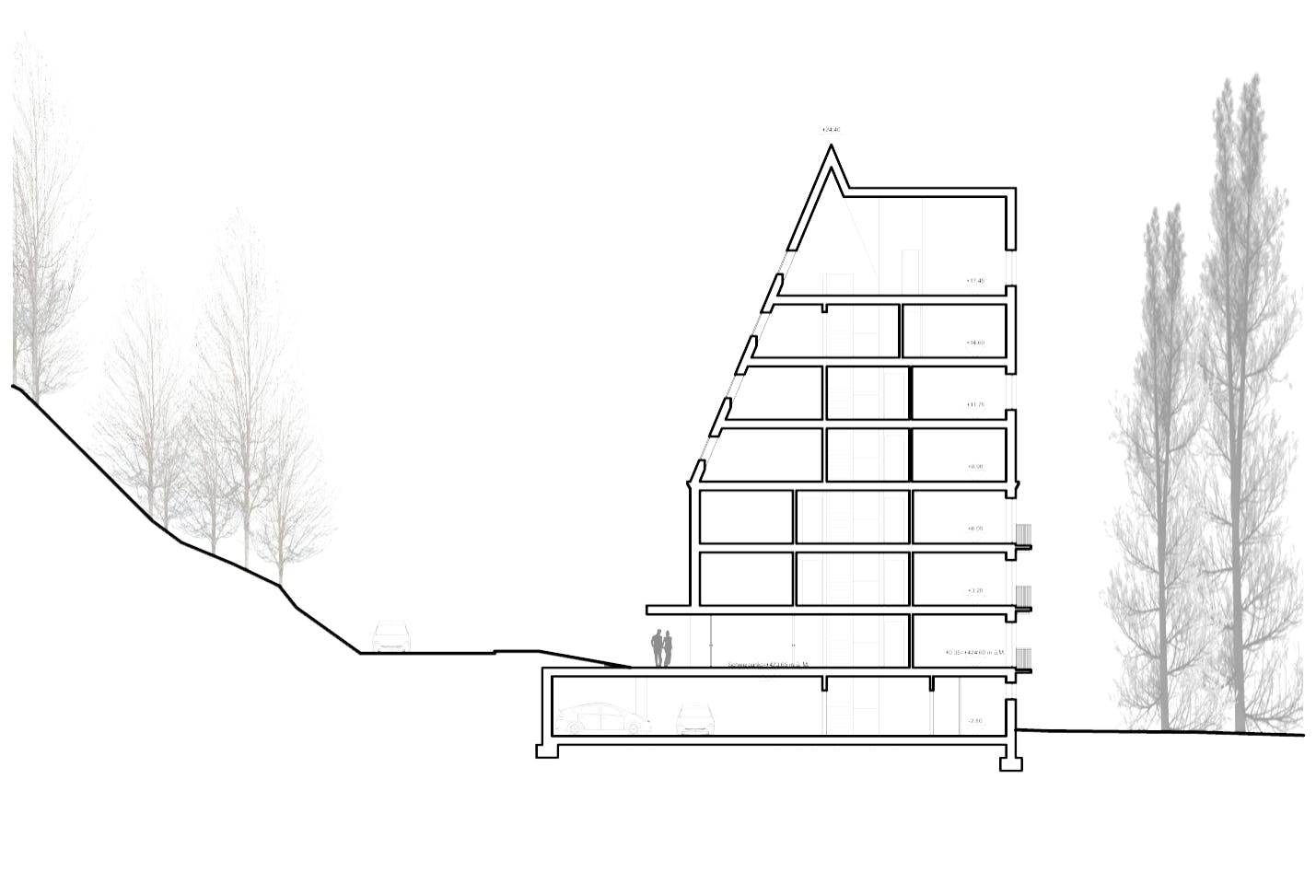 Café am See, Weesen, Querschnitt