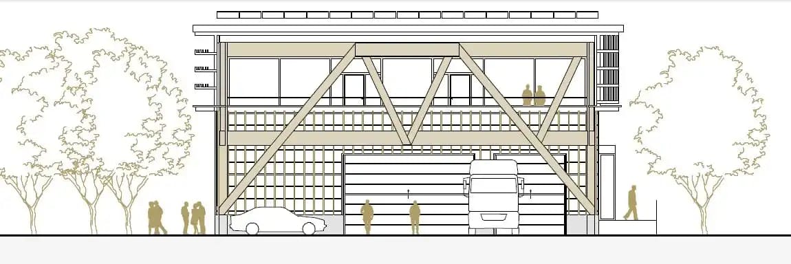 Kommandobrücke, Chur, Ansicht Ost Plan