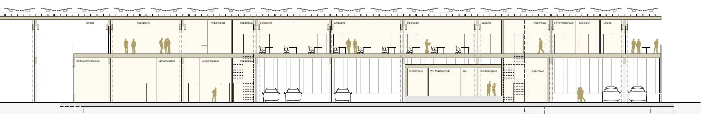 Kommandobrücke, Chur, seitliche Ansicht