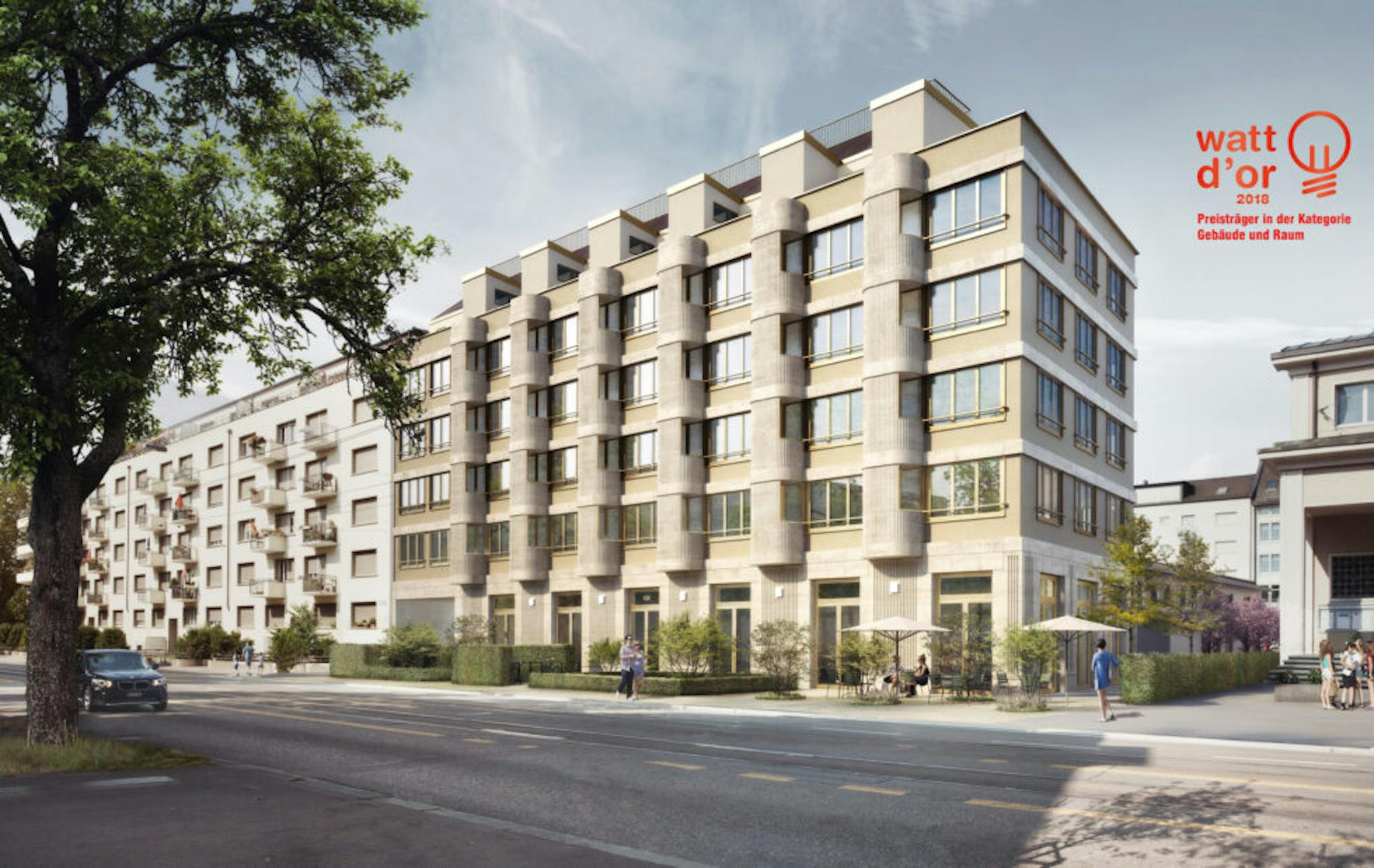 Visualisierung der Hohlstrassenfassade