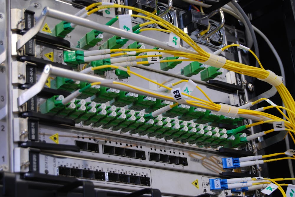 Glasfaser Patchfeld mit Switch