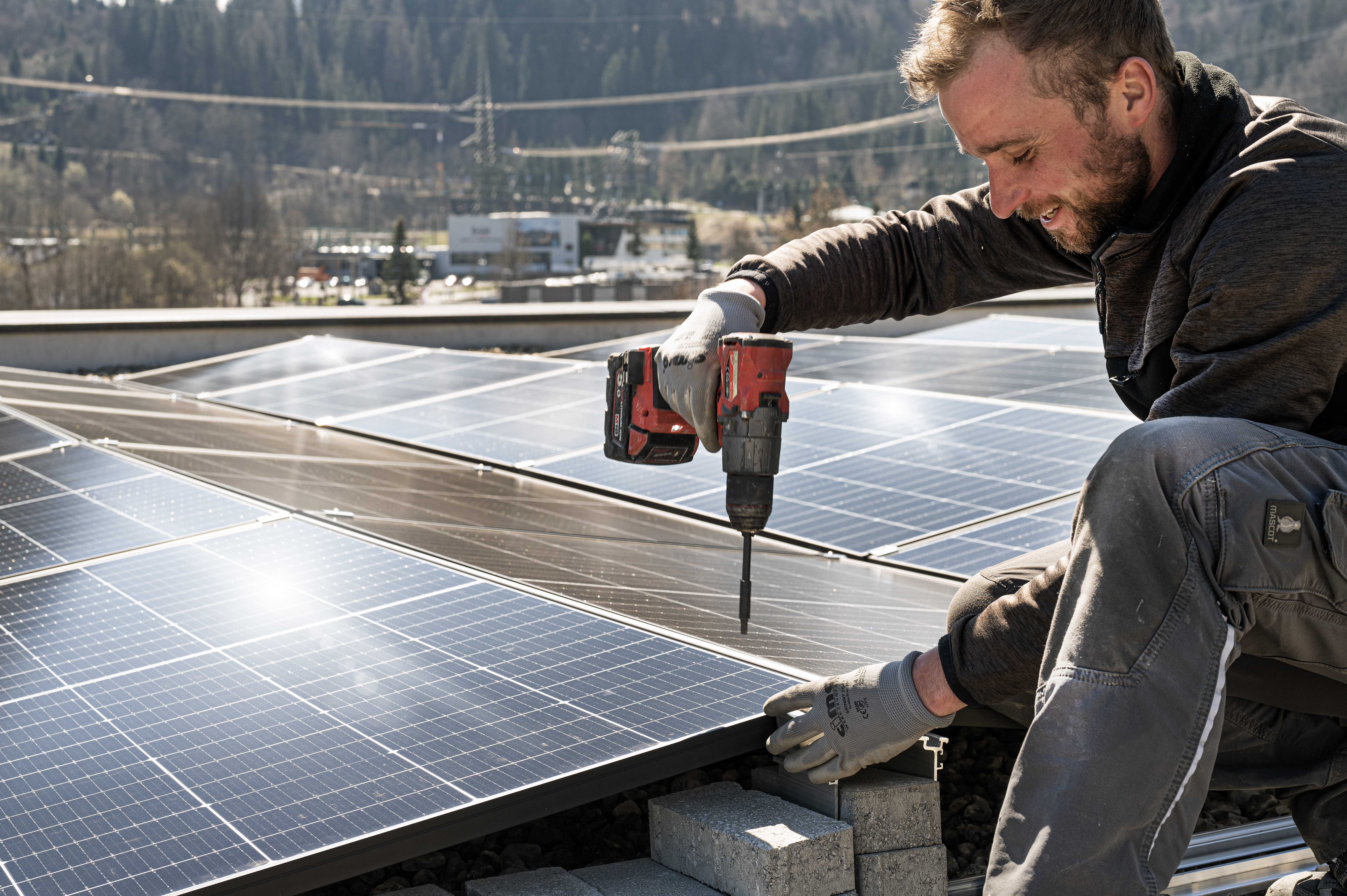 Montage einer Photovoltaikanlage