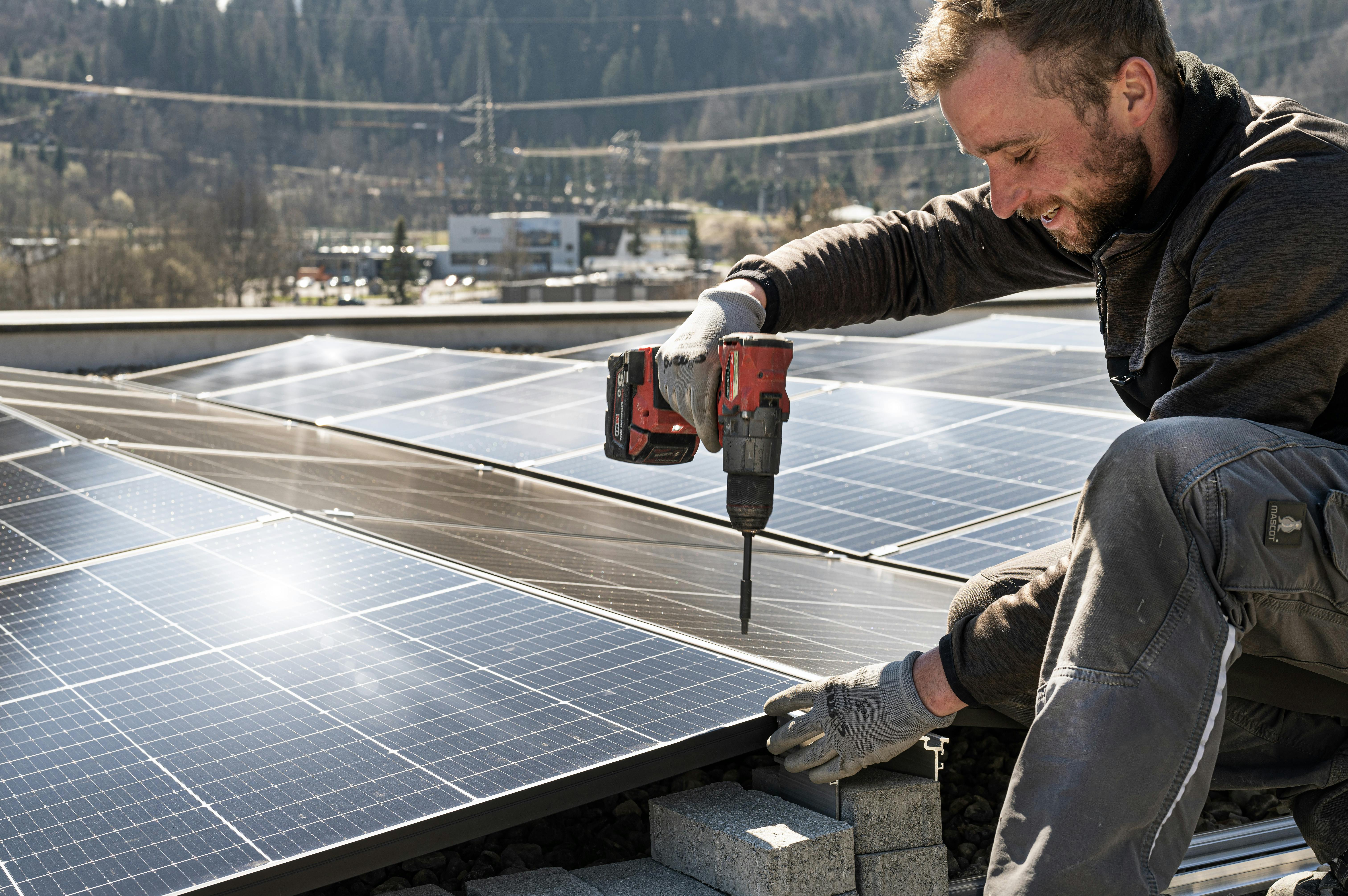 Montage einer Photovoltaikanlage