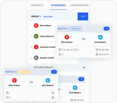 Standings That Update With Play