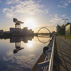 River Clyde skyline in Glasgow