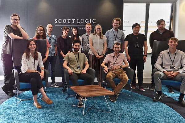 Group shot of 2019 Scott Logic graduates