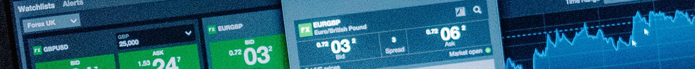 Trading data on a screen