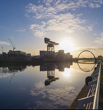 River Clyde skyline in Glasgow