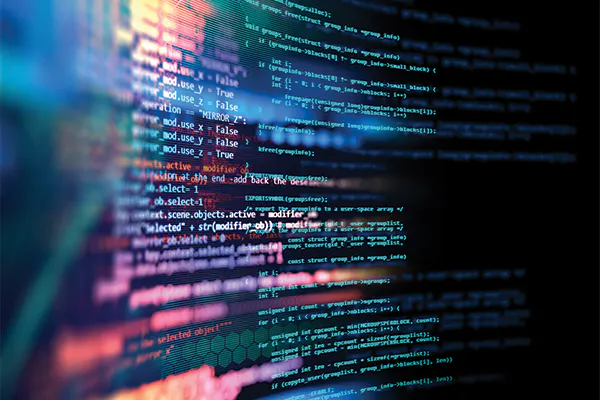 Curved screen with code