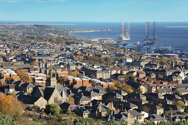 Aerial view of Dundee