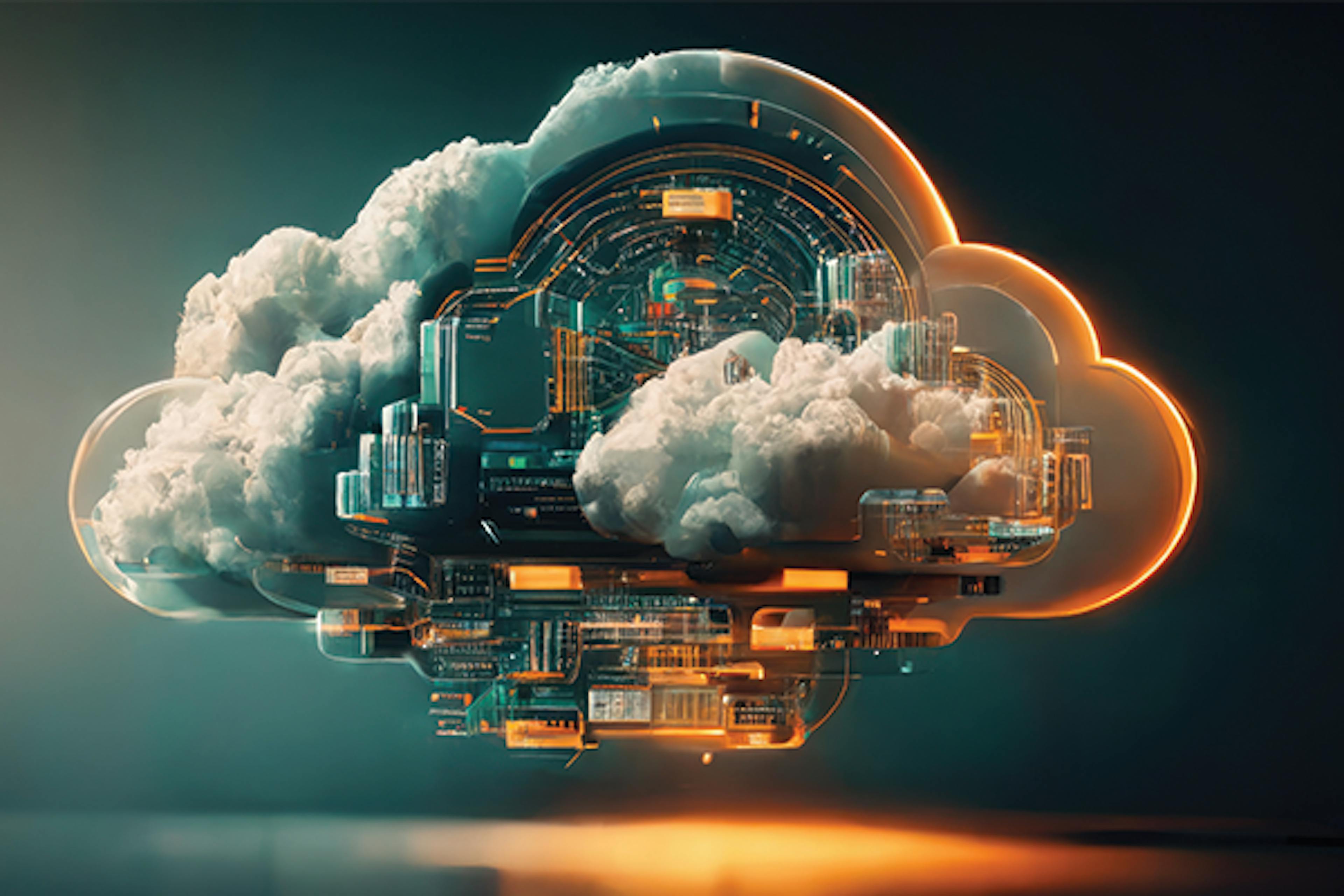 Cloud with circuit diagram