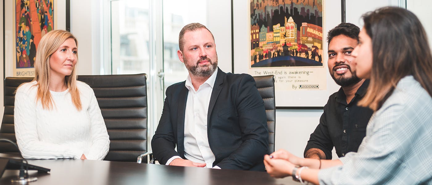 People having a meeting