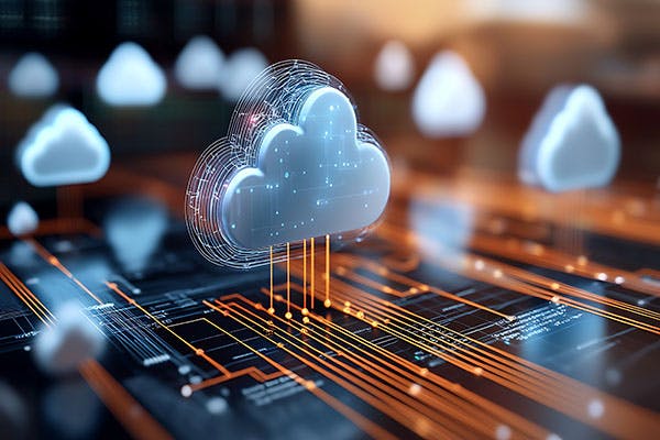 Digital Cloud Computing and Global Network Infrastructure Connection