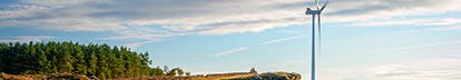 Wind Turbine beyond Long Crags, near Sweethope Loughs in Northumberland
