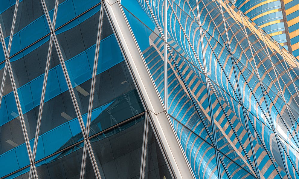 Abstract photo of some office buildings