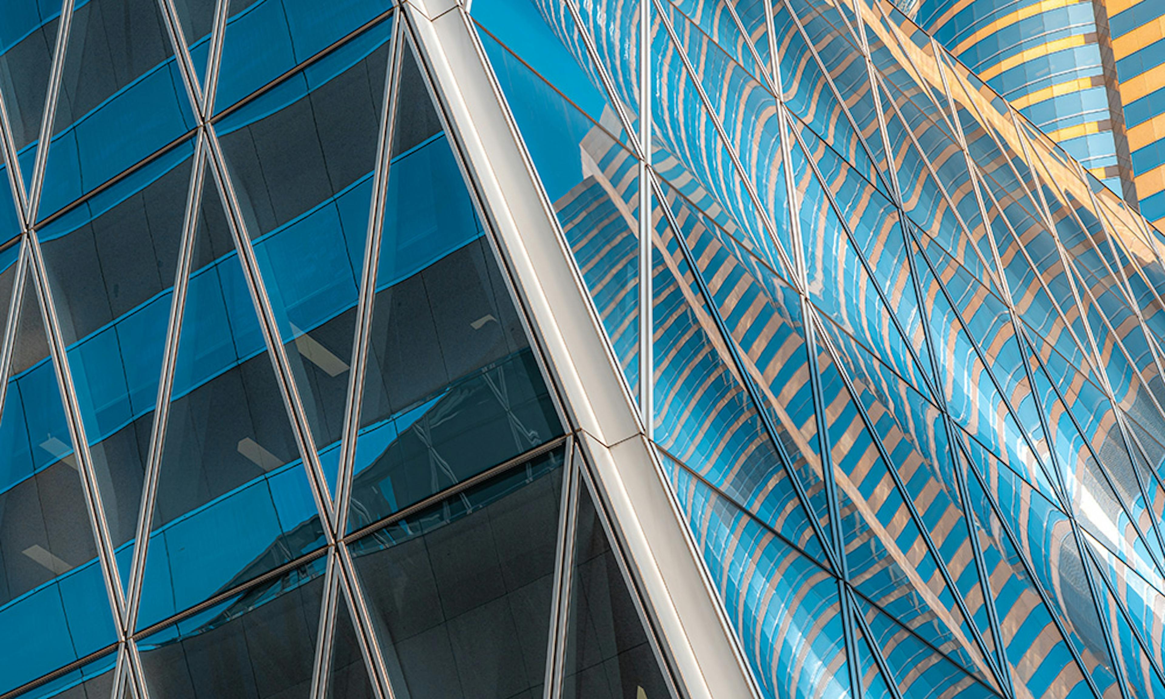 Abstract photo of some office buildings