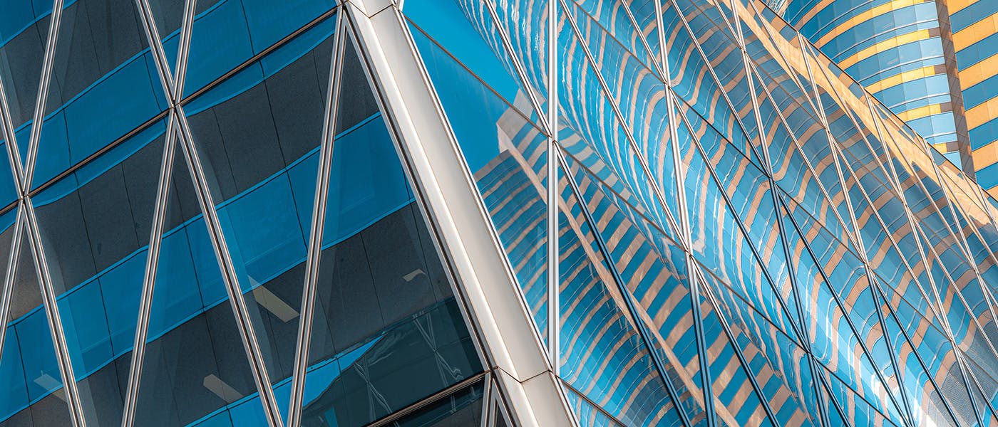 Abstract photo of some office buildings