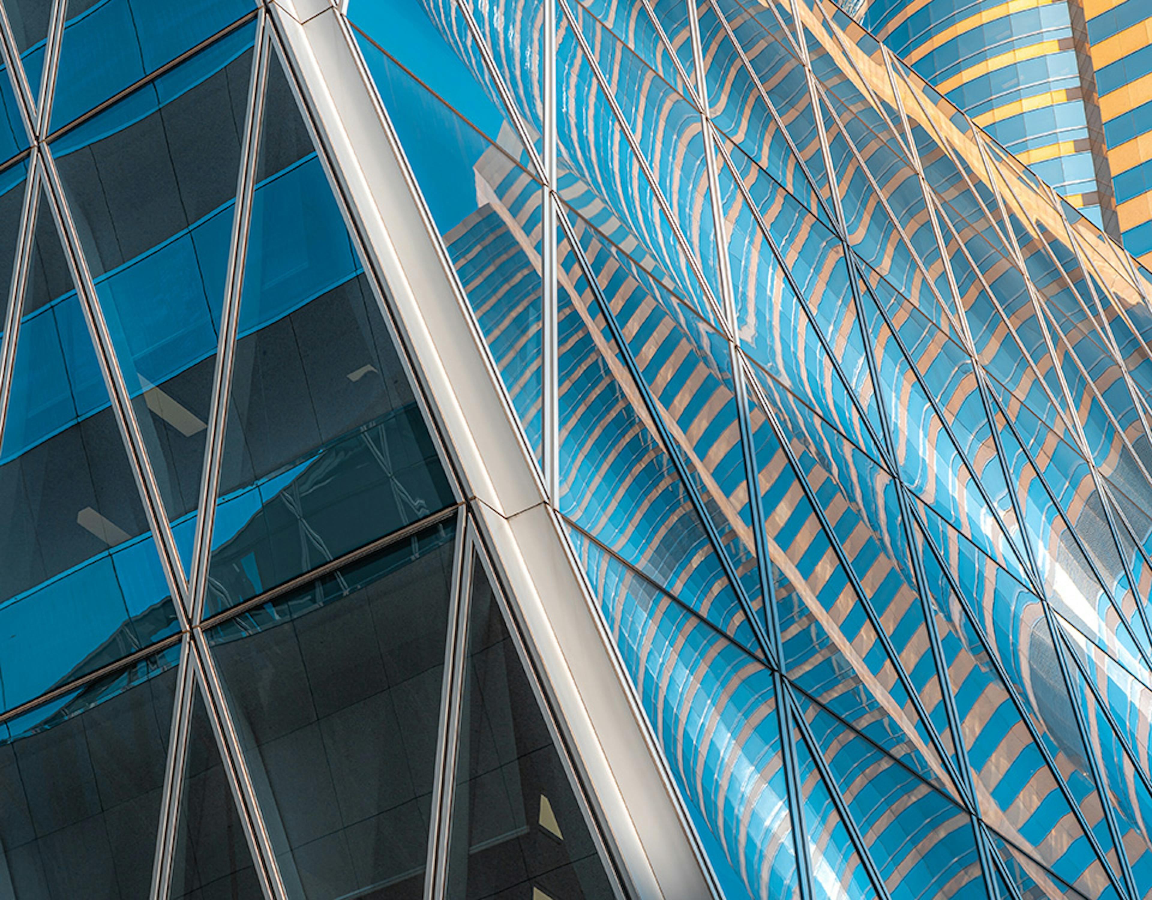 Abstract photo of some office buildings