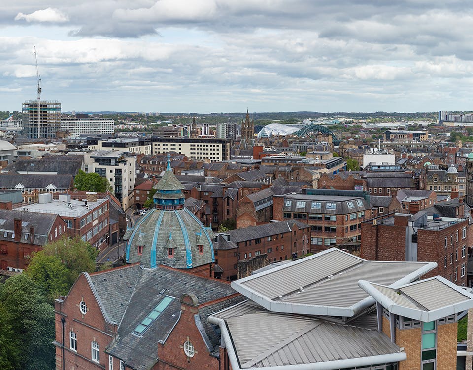 Newcastle panorama from Scott Logic's HQ at the Lumen