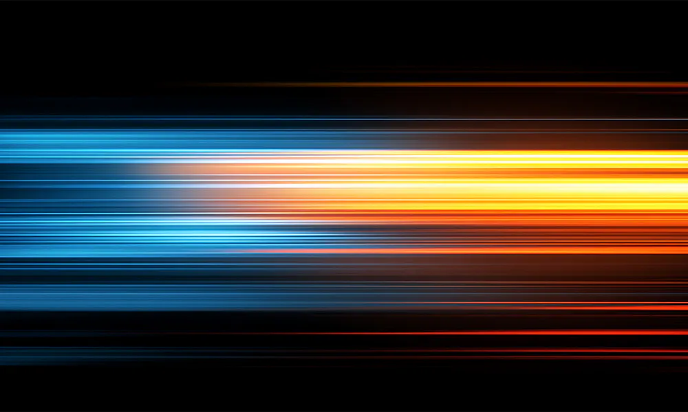 Lines of light connoting speed