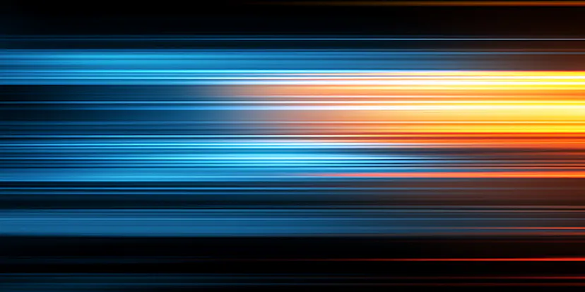 Lines of light connoting speed