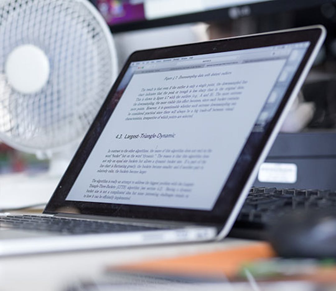 Image of a laptop on a desk