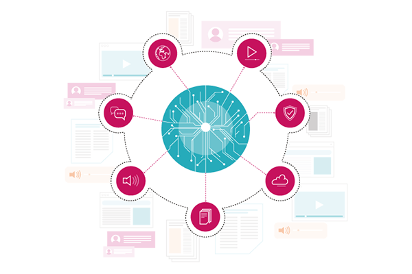 Graphic depicting an AI concept