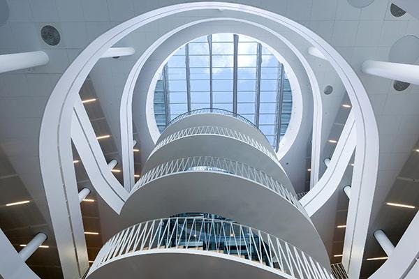 Stairwell with a rooflight above