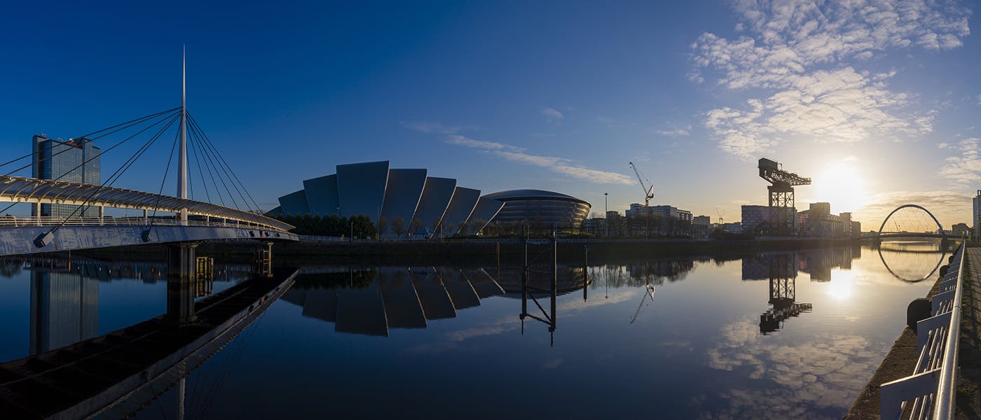 River Clyde skyline in Glasgow
