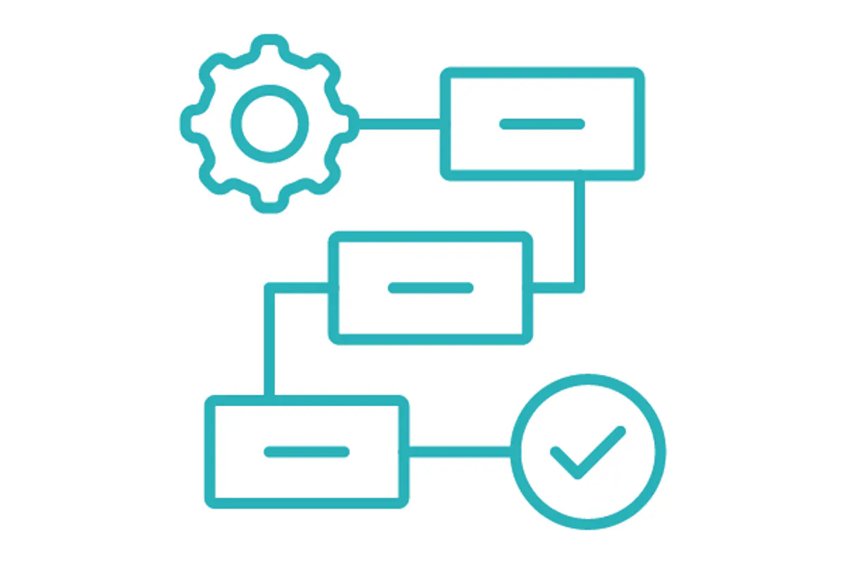 Business process flow icon