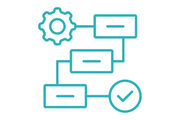 Business process flow icon