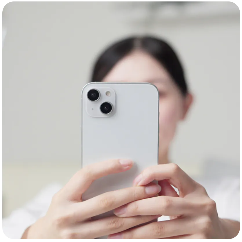 woman taking a selfie