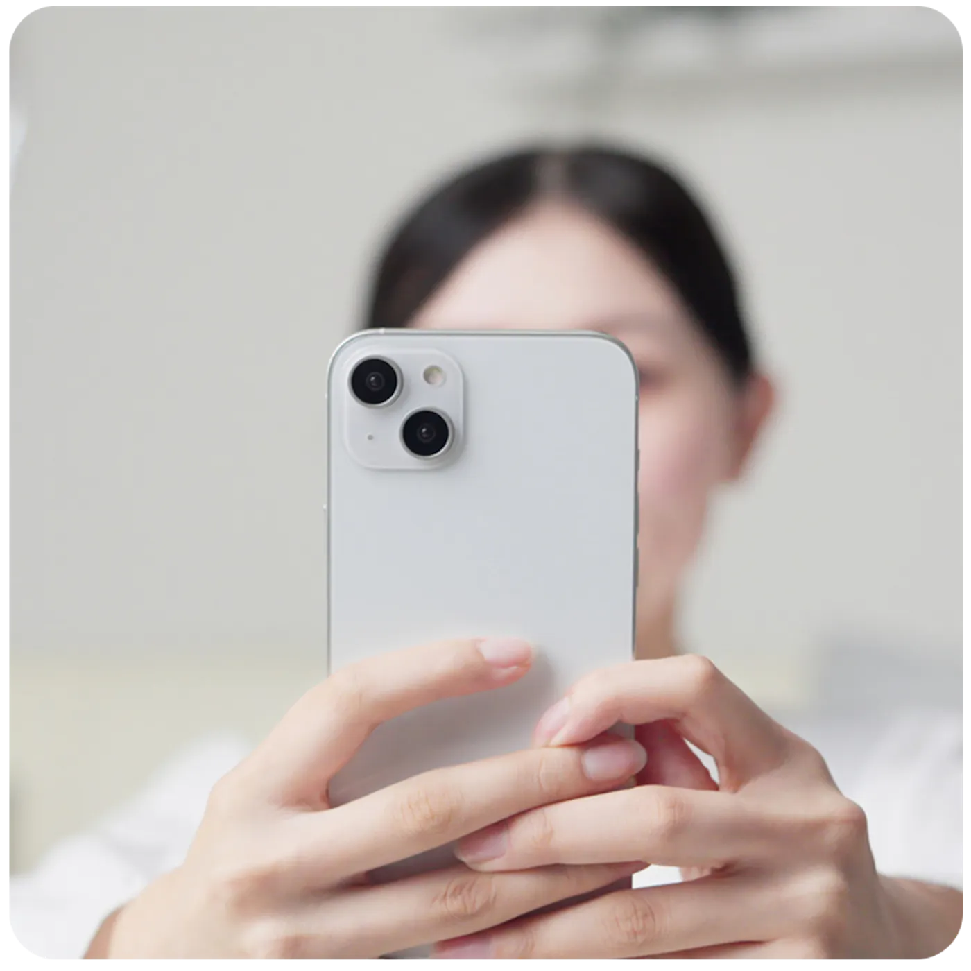 woman taking a selfie