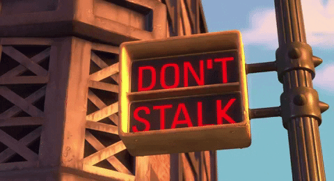 Road sign that says stalk don't stalk