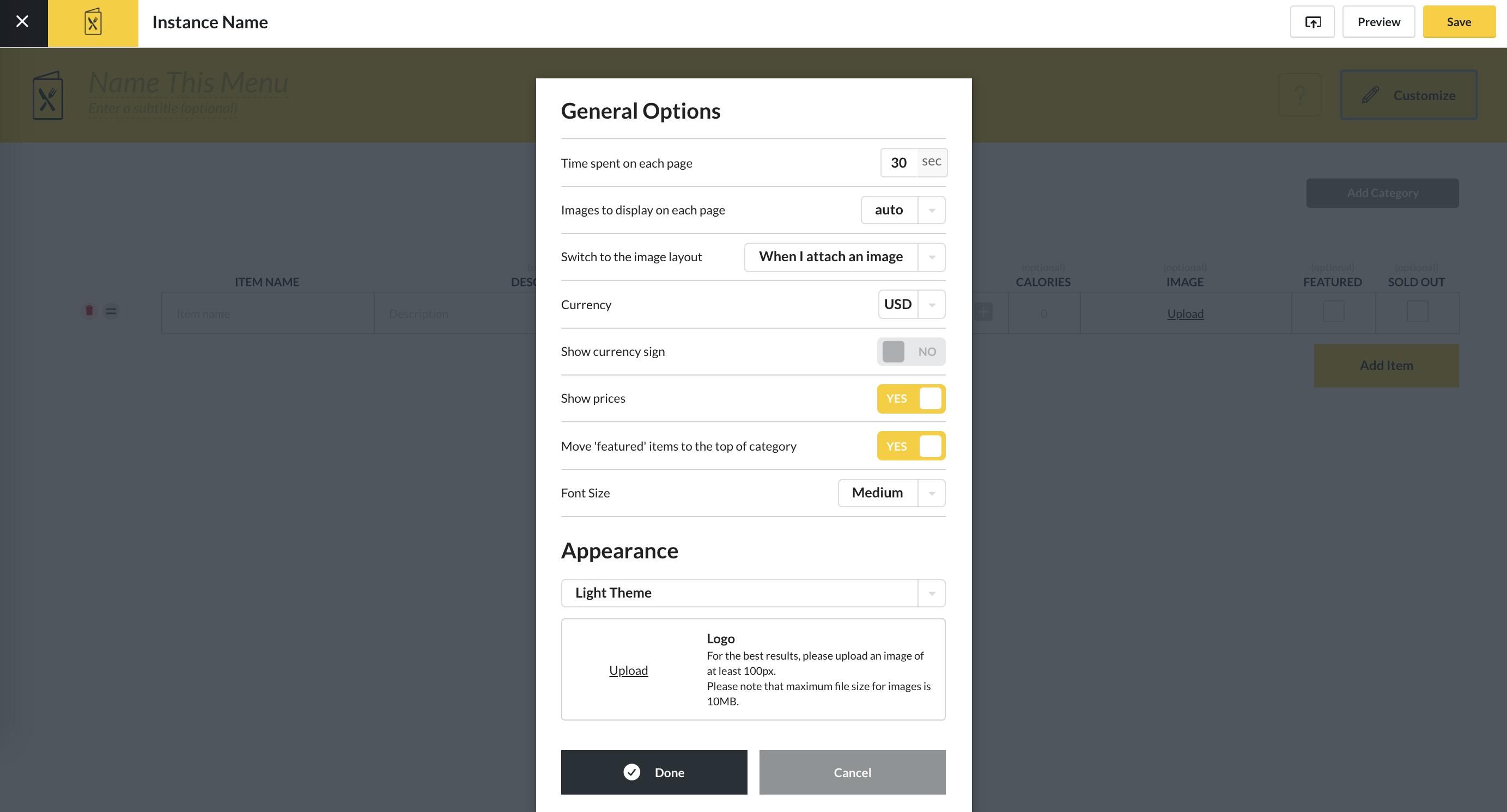 Digital Menuboard App Guide - Customize settings 5.13.2020.png
