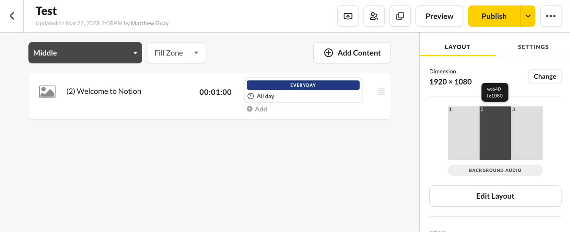 ScreenCloud Channels options let you build screens that showcase Notion data alongside other apps