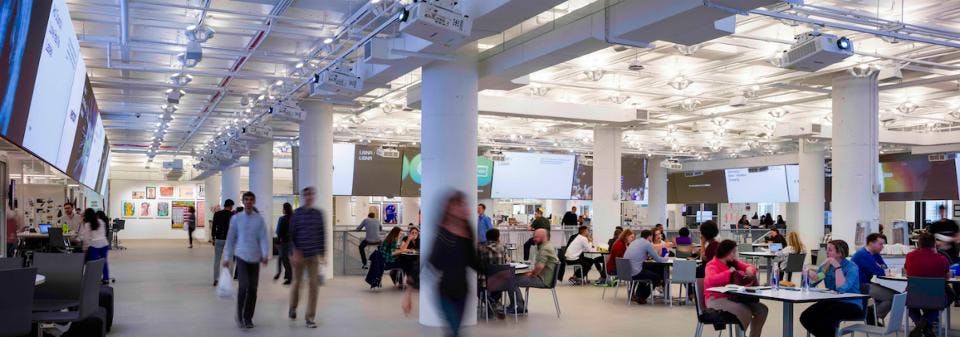 digital signage in an office space