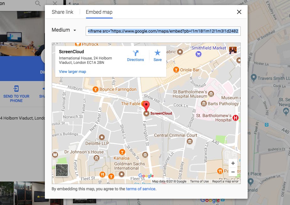 Google map embed code