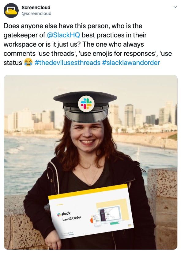 Slack policewoman