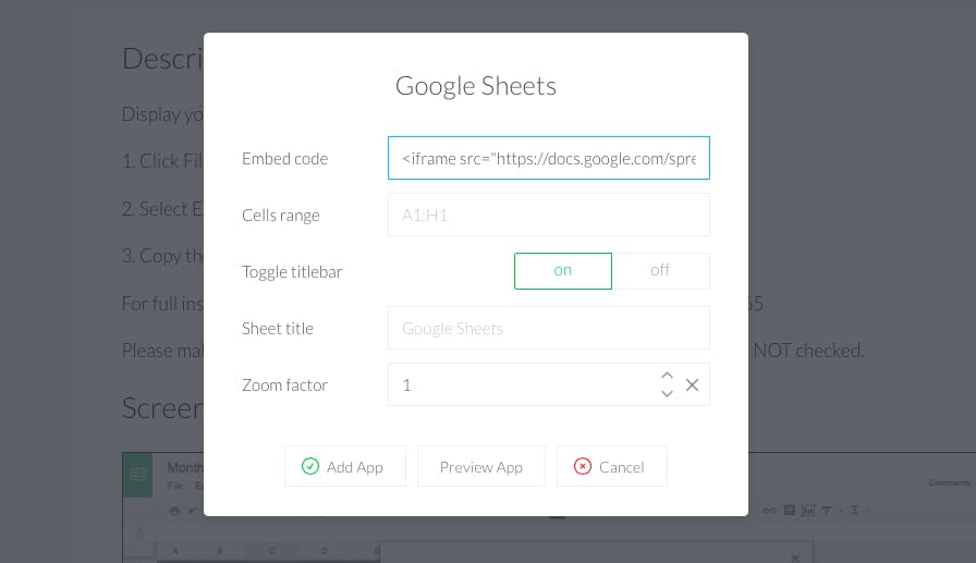 Screencloud Google Sheets App Guide Screencloud