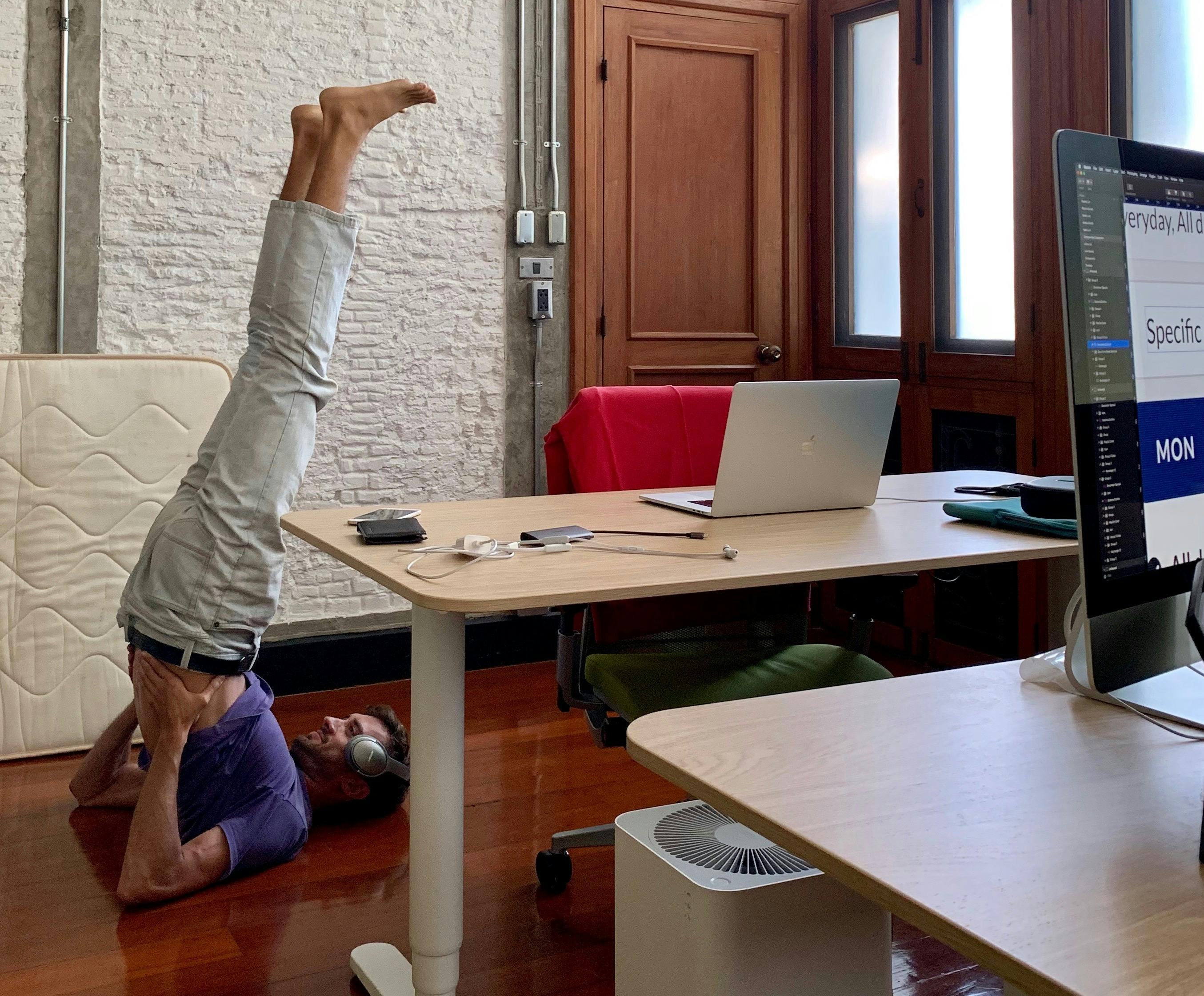 yoga in ScreenCloud Bangkok office