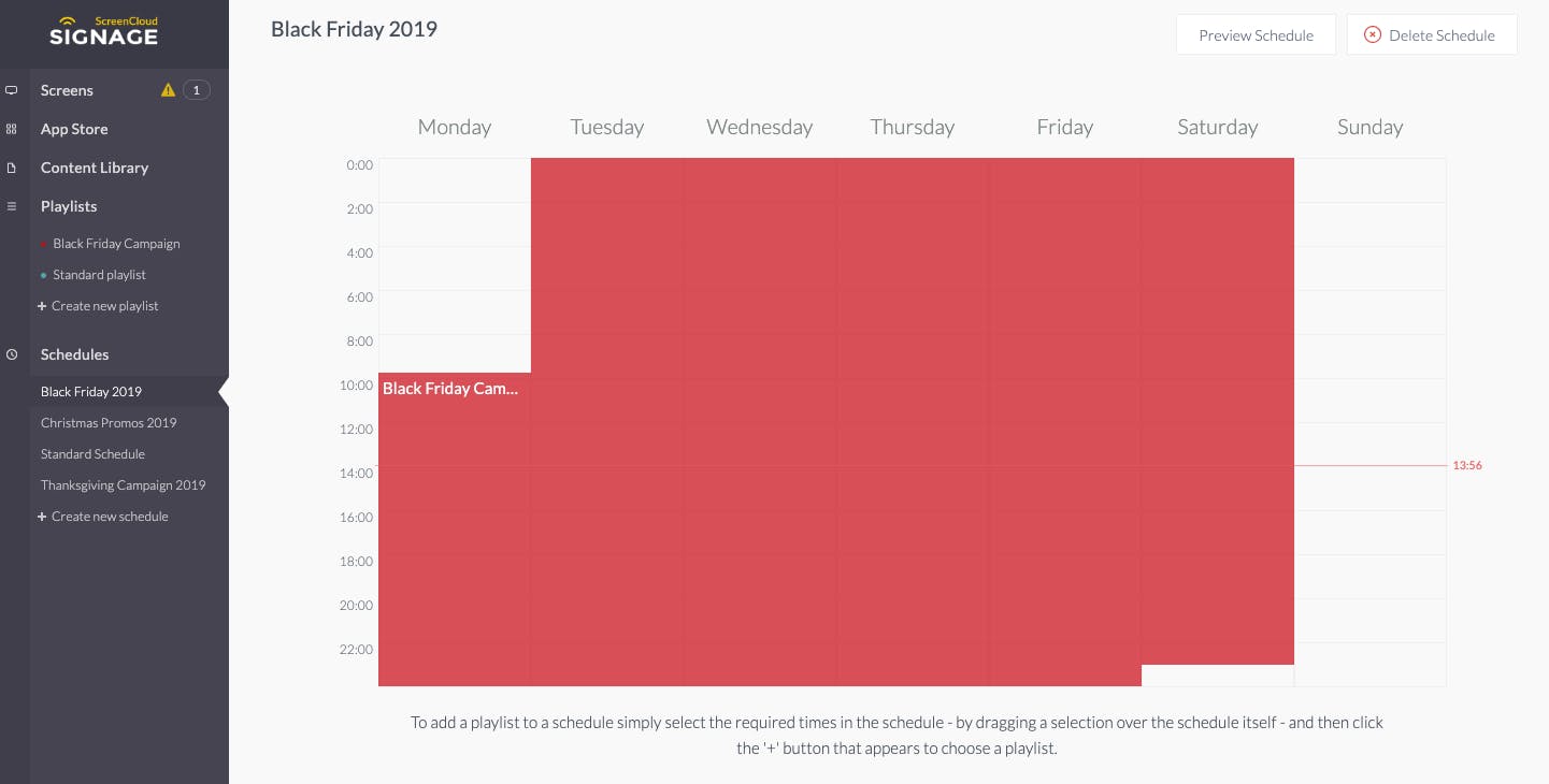 ScreenCloud scheduling