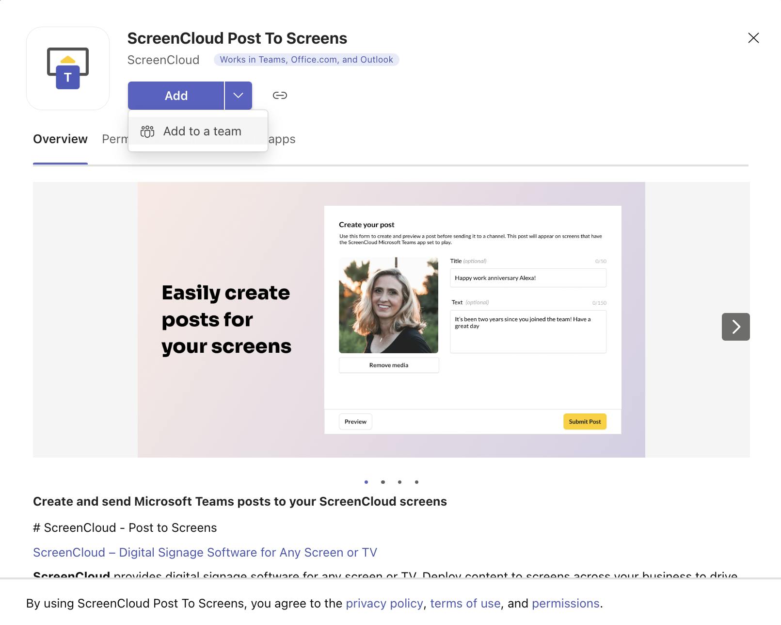 MS Teams app guide - Post To Screen 04.png