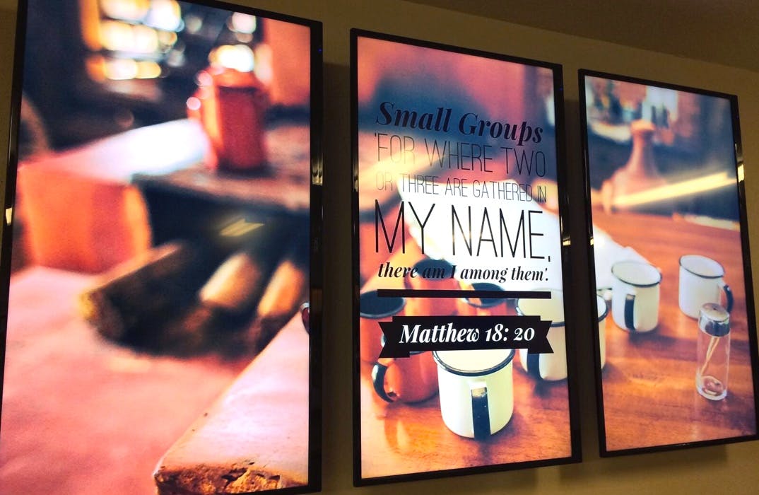 Digital Signage for Churches Example