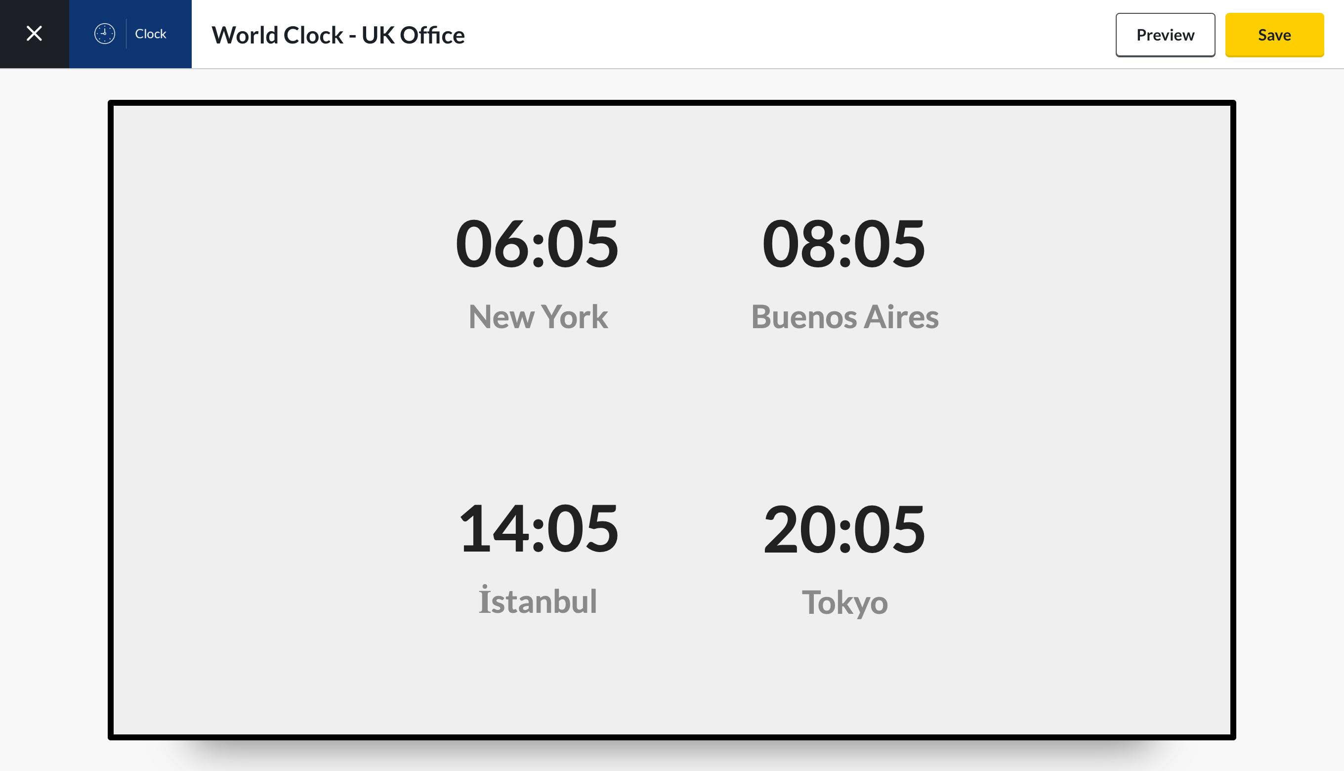 world clock app preview 24 hour clock