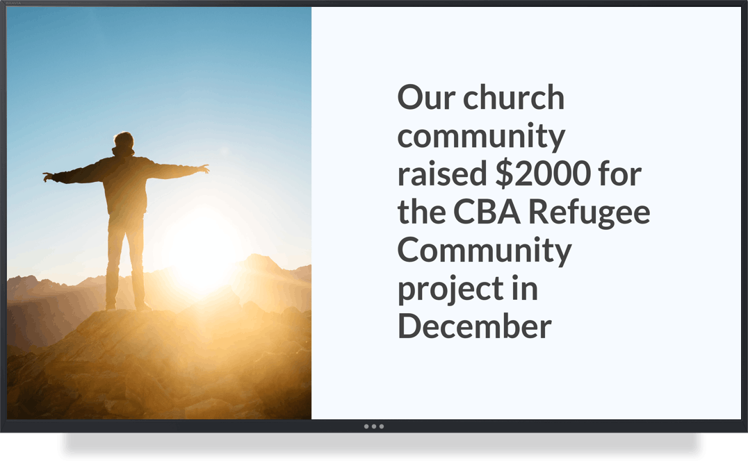 Digital Signage for Churches App Example