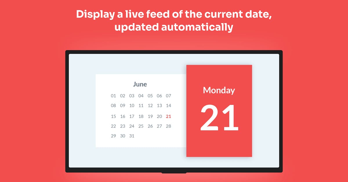 Date - Digital Signage App - ScreenCloud